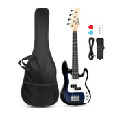 Glarry GP 36in Kid's Electric Bass Guitar - blue